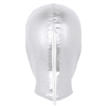 Cagoule Latex Costume Blanc Tracy Vue de Dérriere